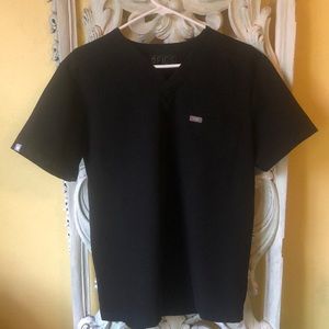 Figs black scrub top small